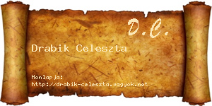 Drabik Celeszta névjegykártya